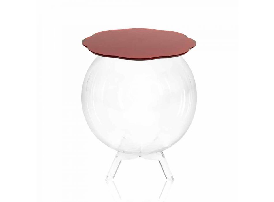 Kaffe / rød rund beholder Biffy, moderne design lavet i Italien Viadurini