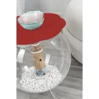 Biffy rødt rundt sofabord / beholder, moderne design lavet i Italien Viadurini