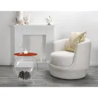 Biffy rødt rundt sofabord / beholder, moderne design lavet i Italien Viadurini