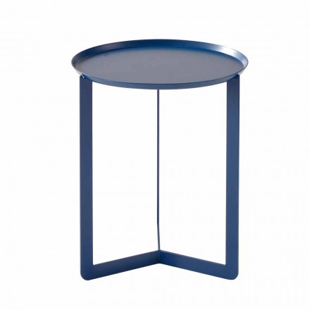 Rundt sofabord til stuen i farvet metal - Stephane Viadurini