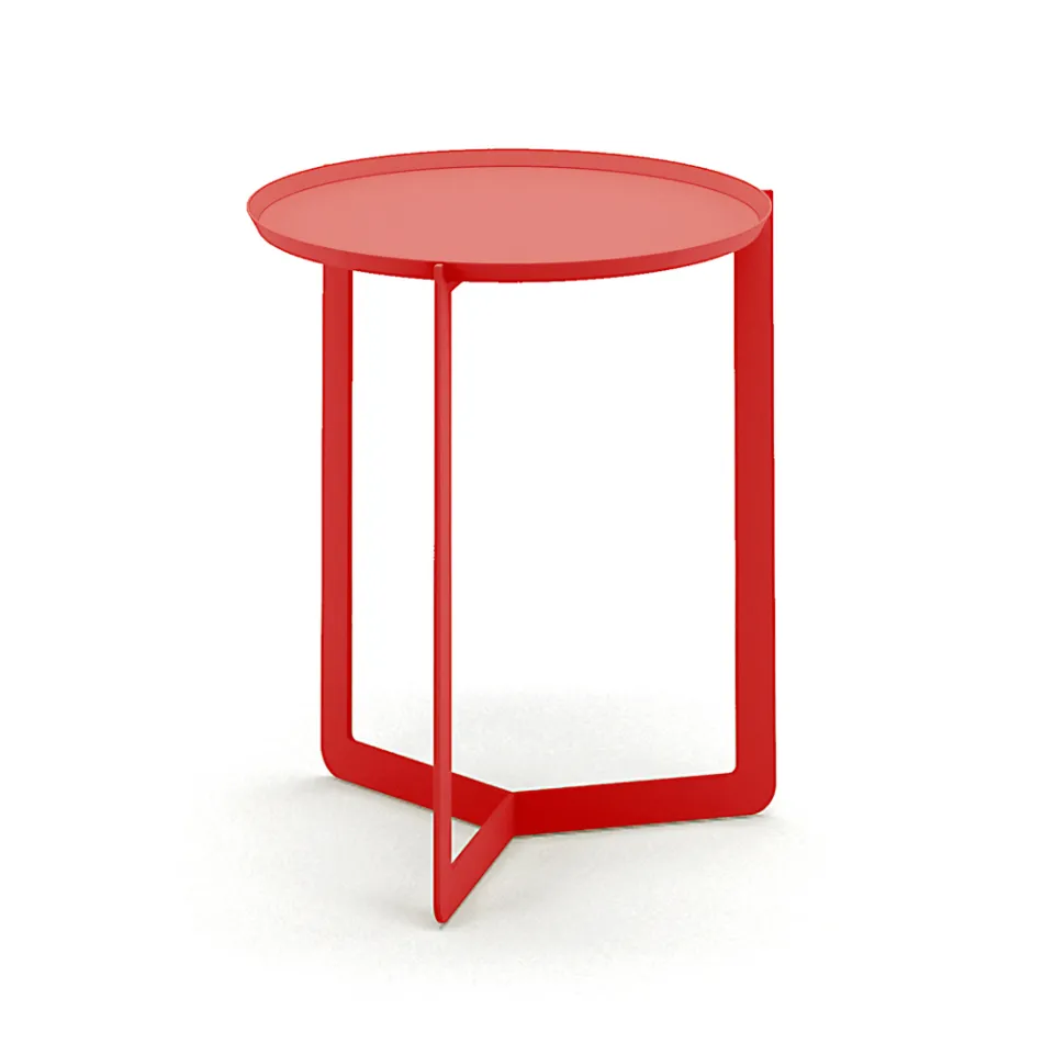 Udendørs rundt metal sofabord fremstillet i Italien - Stephane Viadurini