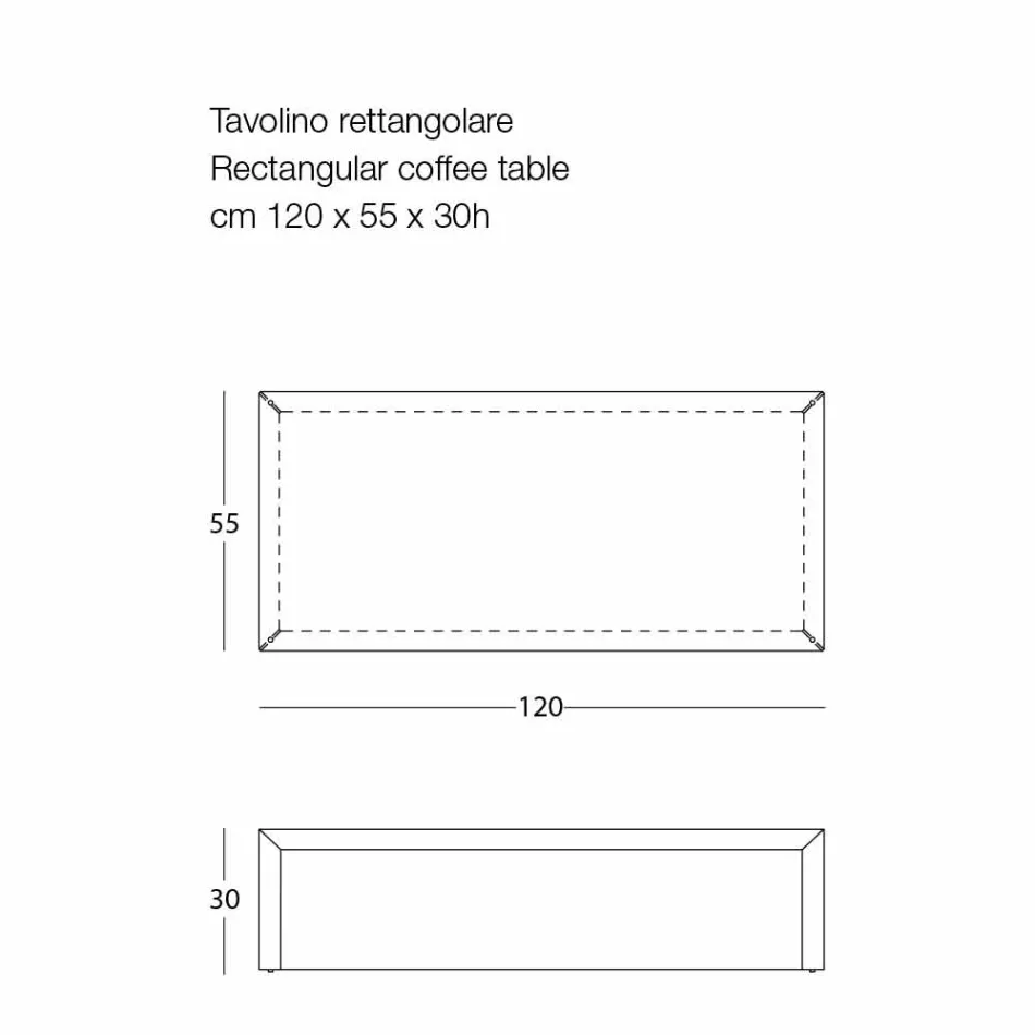 Sofabord til stue i farvet stål, moderne design - Josyane Viadurini