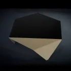 Sofabord i tofarvet metal design Kaffe laserskåret Ruche Viadurini