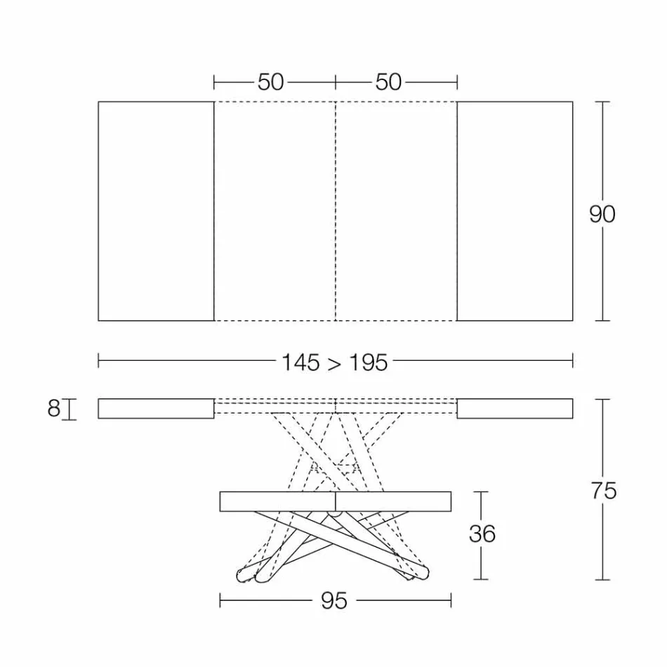 Transformerbart sofabord i lavet i Italien Træ - Vincenzo Viadurini