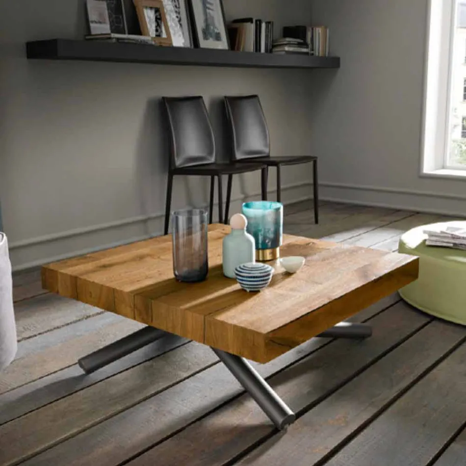 Transformerbart sofabord i lavet i Italien Træ - Vincenzo Viadurini