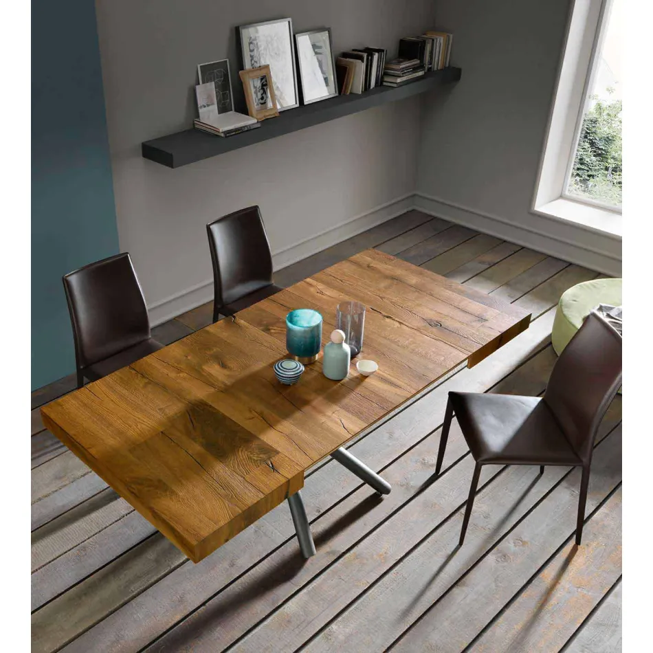 Transformerbart sofabord i lavet i Italien Træ - Vincenzo Viadurini