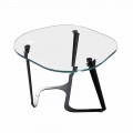 Håndlavet sofabord i glas og stål fremstillet i Italien - Marbello