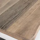 Homemotion Steel Sofabord og Acacia Wood Top - Zalma Viadurini