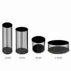 Sofabord i smedet krystal og metal fremstillet i Italien - Montebianco Viadurini