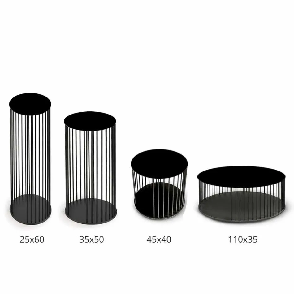 Sofabord i smedet krystal og metal fremstillet i Italien - Montebianco Viadurini