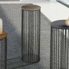 Sofabord i smedet krystal og metal fremstillet i Italien - Montebianco Viadurini