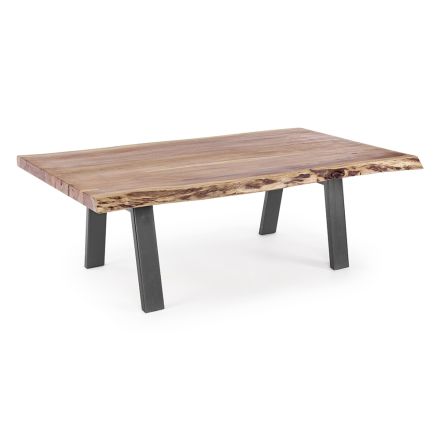 Sofabord i håndlavet træ og stål Homemotion - Tancredi Viadurini