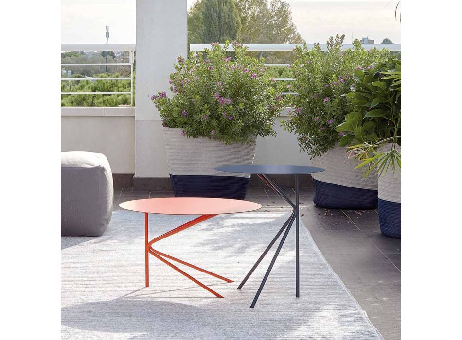Højkvalitets farvet metal sofabord lavet i Italien - Olesya Viadurini