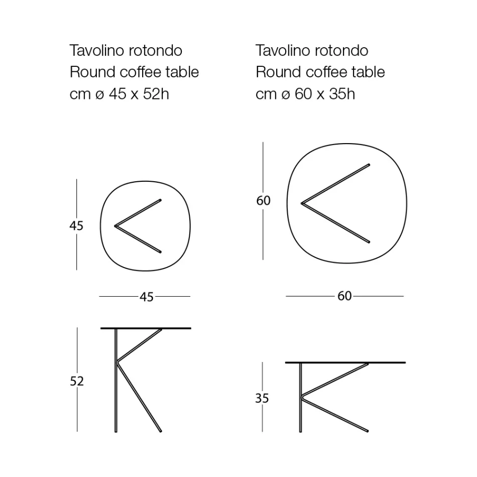 Højkvalitets farvet metal sofabord lavet i Italien - Olesya Viadurini