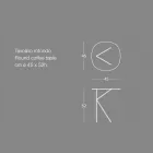 Rundt metal sofabord, design i forskellige farver og 2 størrelser - Olesya Viadurini