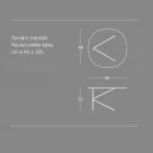 Rundt metal sofabord, design i forskellige farver og 2 størrelser - Olesya Viadurini