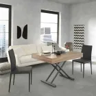 Moderne transformerbart sofabord i træ og metal fremstillet i Italien - Fabio Viadurini