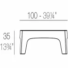 Solid af Vondom udendørs sofabord i polypropylen Viadurini