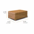 Have sofabord i vævet syntetisk rotting - Yves Viadurini