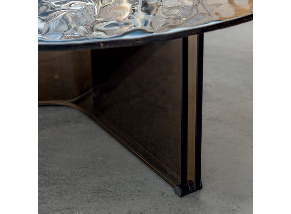 Rundt Glas Sofabord til Stue Design 3 Størrelser - Imolao Viadurini