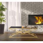 Moderne design rektangulært sofabord i jern og glas - Maggie Viadurini