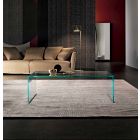 Rektangulært sofabord i ekstrem lysglas fremstillet i Italien - Nodino Viadurini