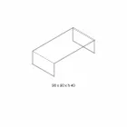 Rektangulært sofabord i ekstrem lysglas fremstillet i Italien - Nodino Viadurini