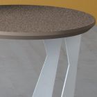 Rundt sofabord i skrå metal og keramik 3 størrelser - Coriko Viadurini