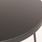 Rundt sofabord i sort stål og glas Top 2 størrelser - Zanzino Viadurini
