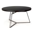 Rundt sofabord i sort stål og glas Top 2 størrelser - Zanzino Viadurini
