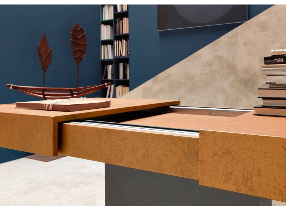 Transformerbart sofabord med mørteleffekt Top lavet i Italien - romantisk Viadurini