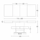 Transformerbart sofabord med mørteleffekt Top lavet i Italien - romantisk Viadurini