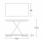 Sofabord, der kan konverteres til et Made in Italy design køkkenbord - Genio Viadurini