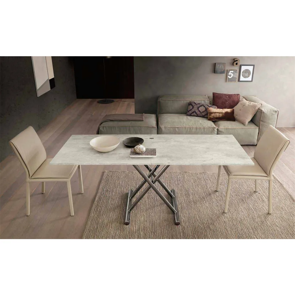 Moderne transformerbart sofabord i træ og metal fremstillet i Italien - Gabri Viadurini