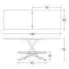 Moderne transformerbart sofabord i træ og metal fremstillet i Italien - Gabri Viadurini