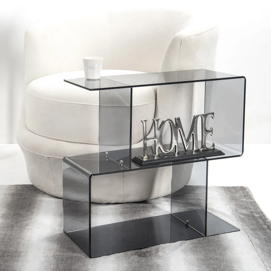 Sofabord i Transparent eller Fume Plexiglas Made in Italy - Janne Viadurini