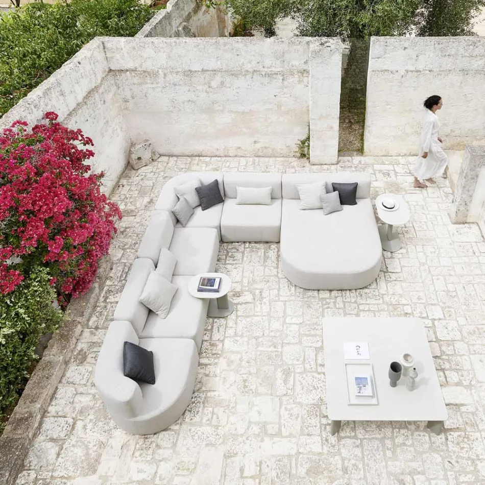 Udendørs sofabord i aluminium og stål fremstillet i Italien - Plinto af Varaschin Viadurini