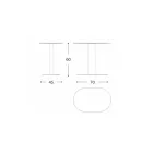 Udendørs sofabord i aluminium og stål fremstillet i Italien - Plinto af Varaschin Viadurini