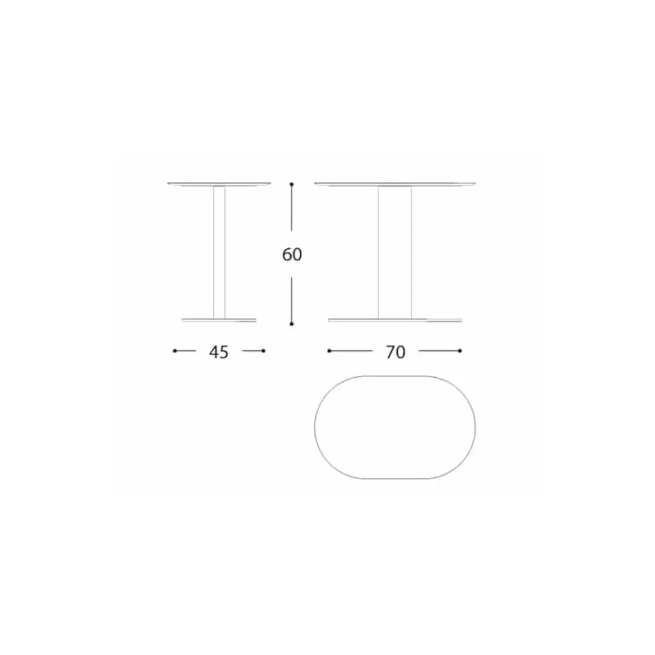 Udendørs sofabord i aluminium og stål fremstillet i Italien - Plinto af Varaschin Viadurini