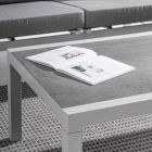 Udendørs sofabord med keramisk top og aluminiumsstruktur - blød Viadurini