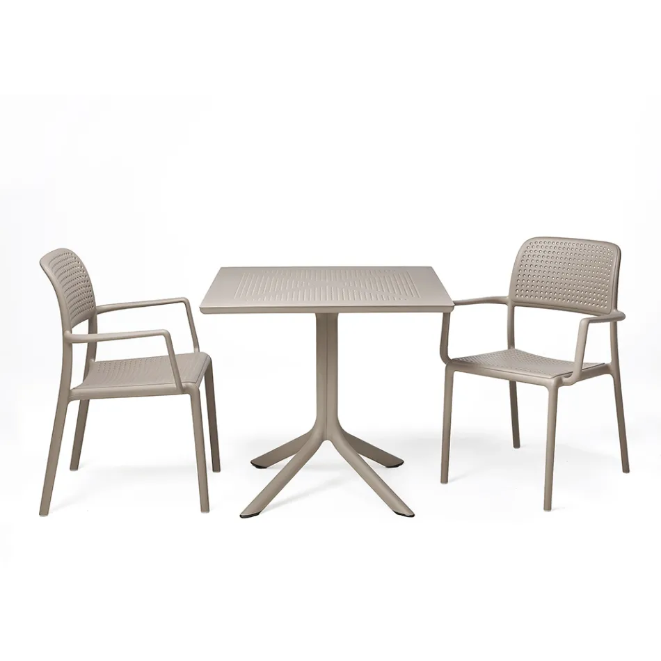 Udendørs sofabord med perforeret polypropylenplade - gaffel Viadurini