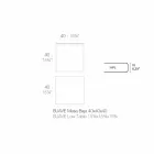 Udendørs sofabord i aluminium og firkantet sort laminat - Suave af Vondom Viadurini