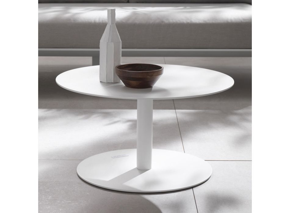 Udendørs sofabord i epoxy pulverlakeret aluminium - Bryon Viadurini