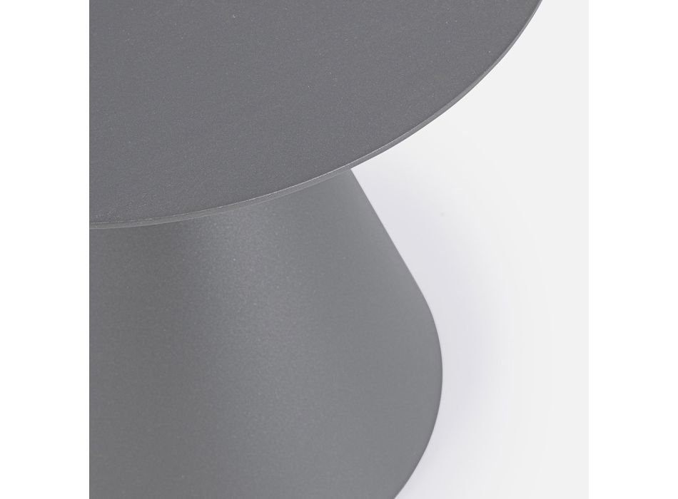 Udendørs sofabord i malet aluminium med rund top, Homemotion - Tafari Viadurini