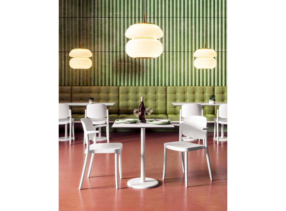 Udendørs bord i støbejernmetal og HPL Fremstillet i Italien - Burton Viadurini