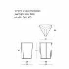 Udendørs metal sofabord forskellige farver, moderne italiensk design - Yasmine Viadurini