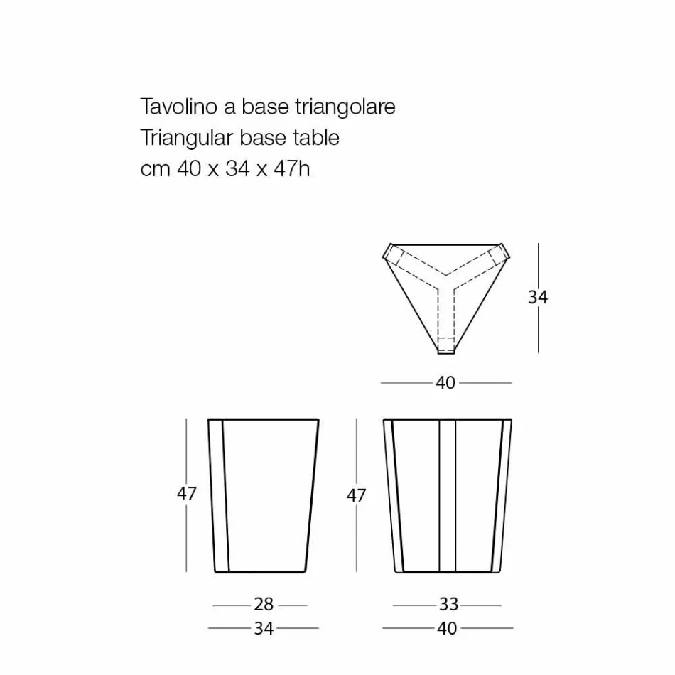 Udendørs metal sofabord forskellige farver, moderne italiensk design - Yasmine Viadurini