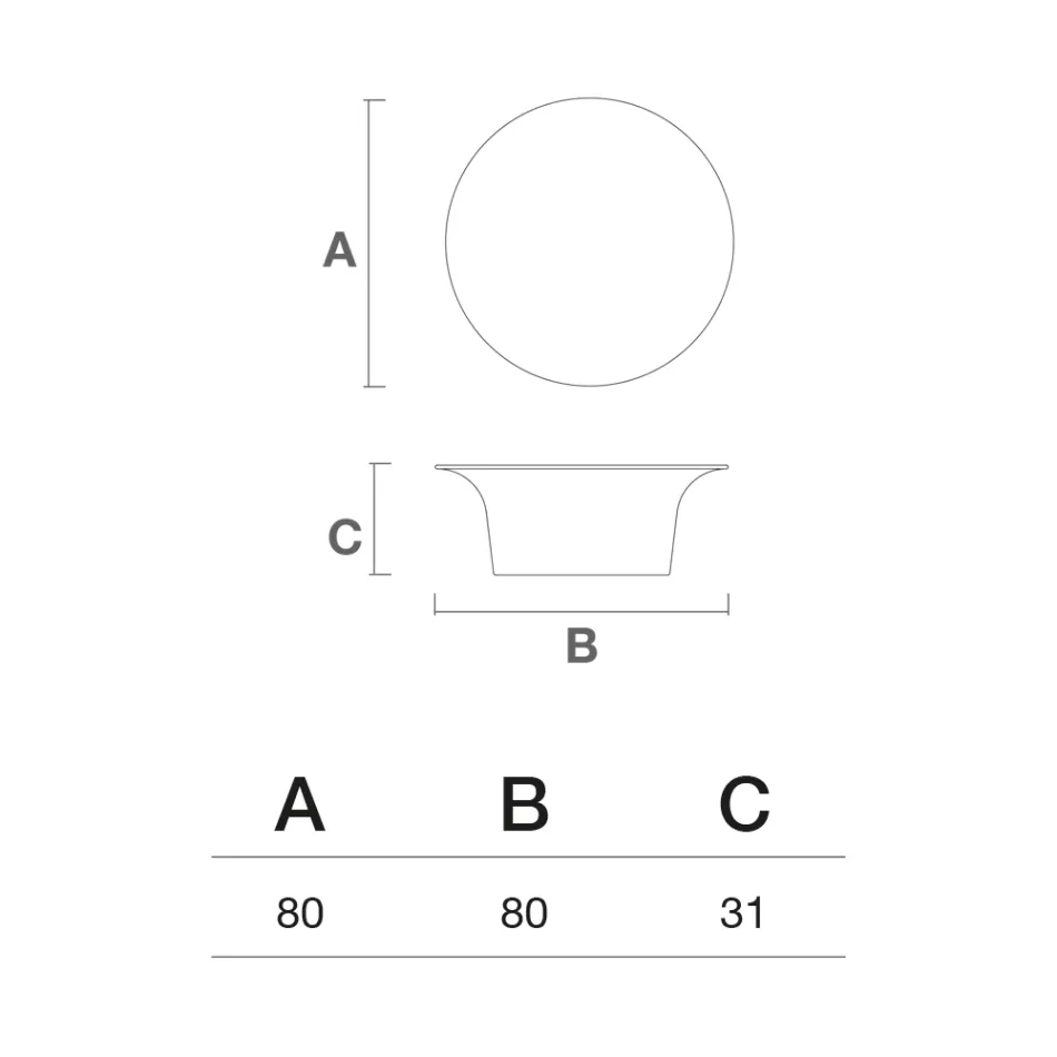 Udendørs sofabord i polyethylen fås i forskellige farver - Håndklæde Viadurini