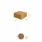 Tabel til udendørs fremstillet udelukkende af polyethylen flettet hånd Matt Viadurini