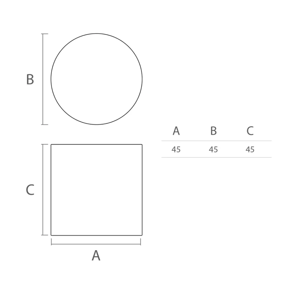 Lyst udendørs sofabord i hvid polyethylen Made in Italy - Derti Viadurini